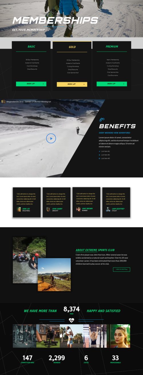 Extreme Sport Membership