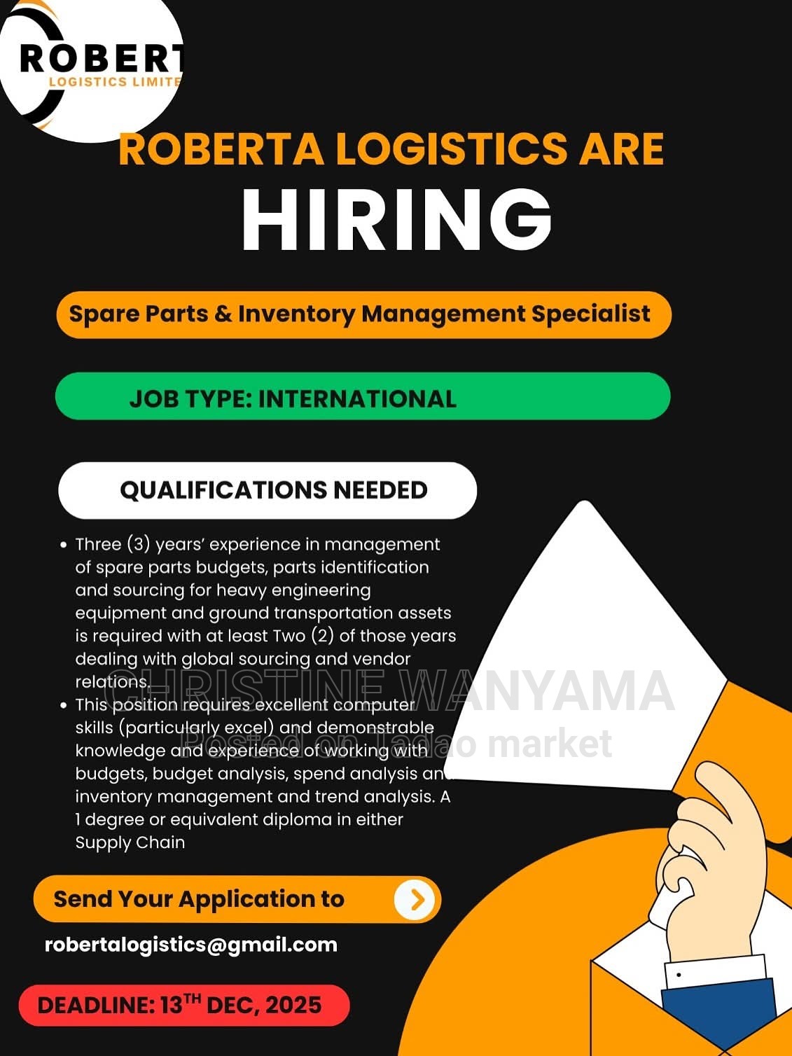 Spair part inventory specialist 2