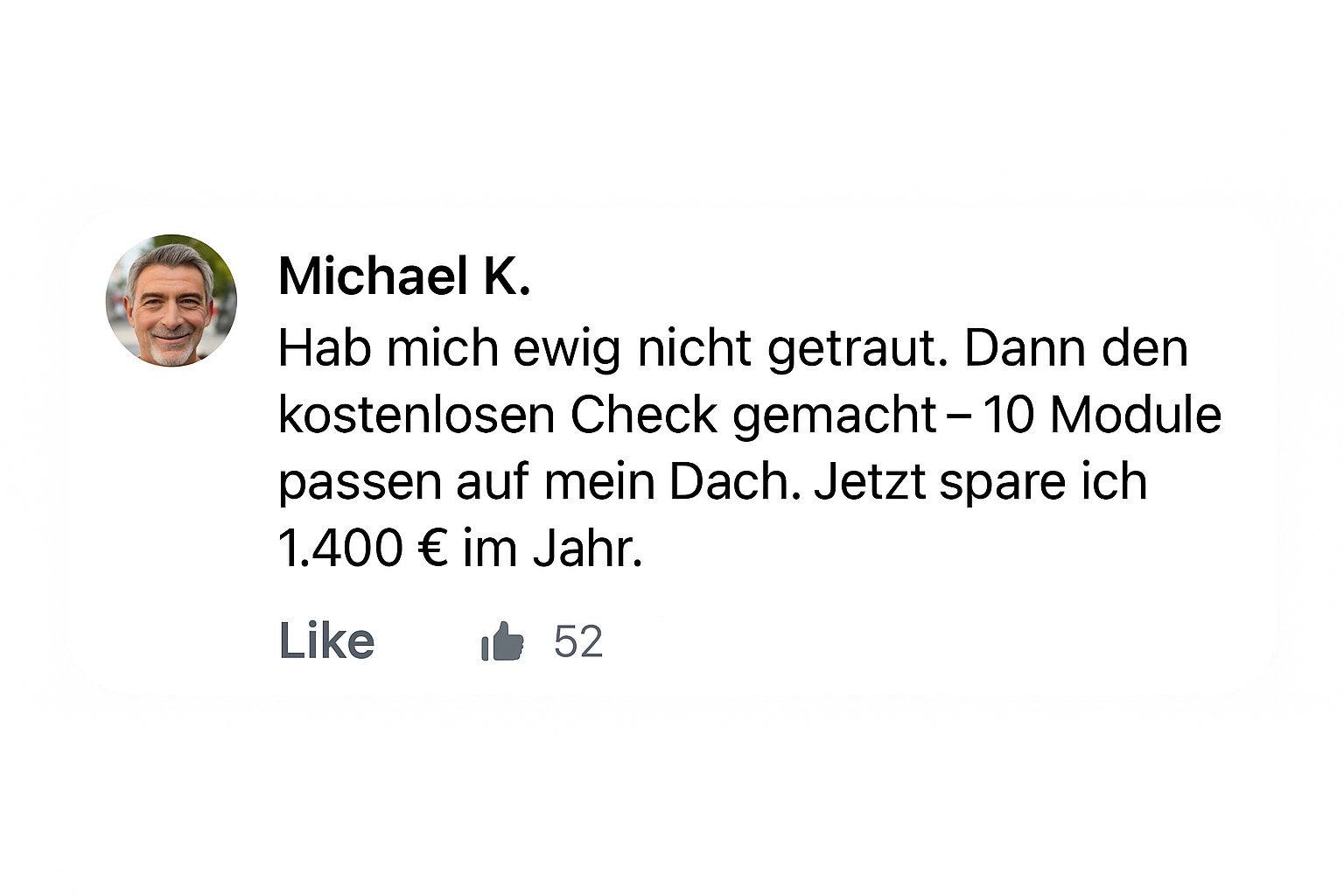 Facebook Kommentar Michael K.