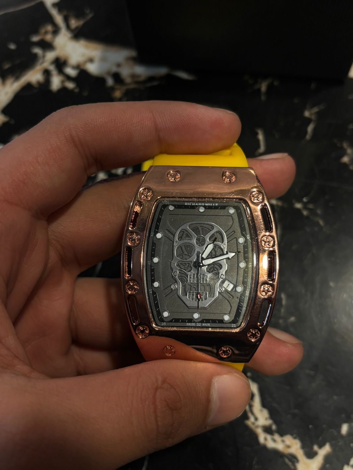 Richard Mille RM 052 'Skull' Tourbillon in rose gold.  2