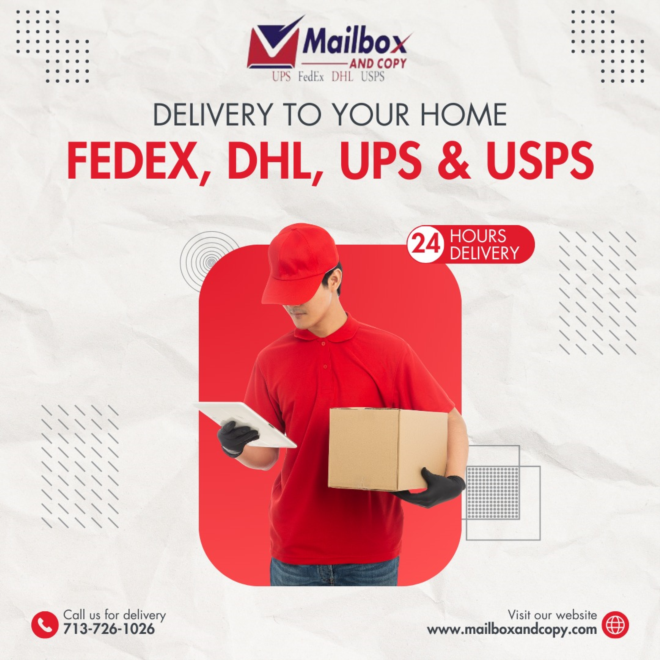 Delivery to your Home- FEDEX, DHL, UPS & USPS