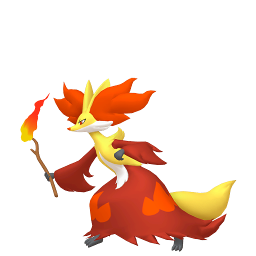 Delphox - Fire/Psychic type Pokemon from Pokemon X and Y with stats, moves, and evolution data