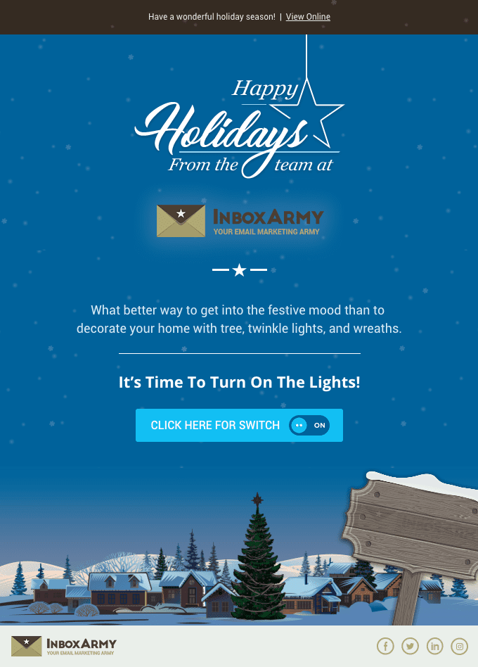 Turn On The Lights Happy Holidays From Inboxarmy