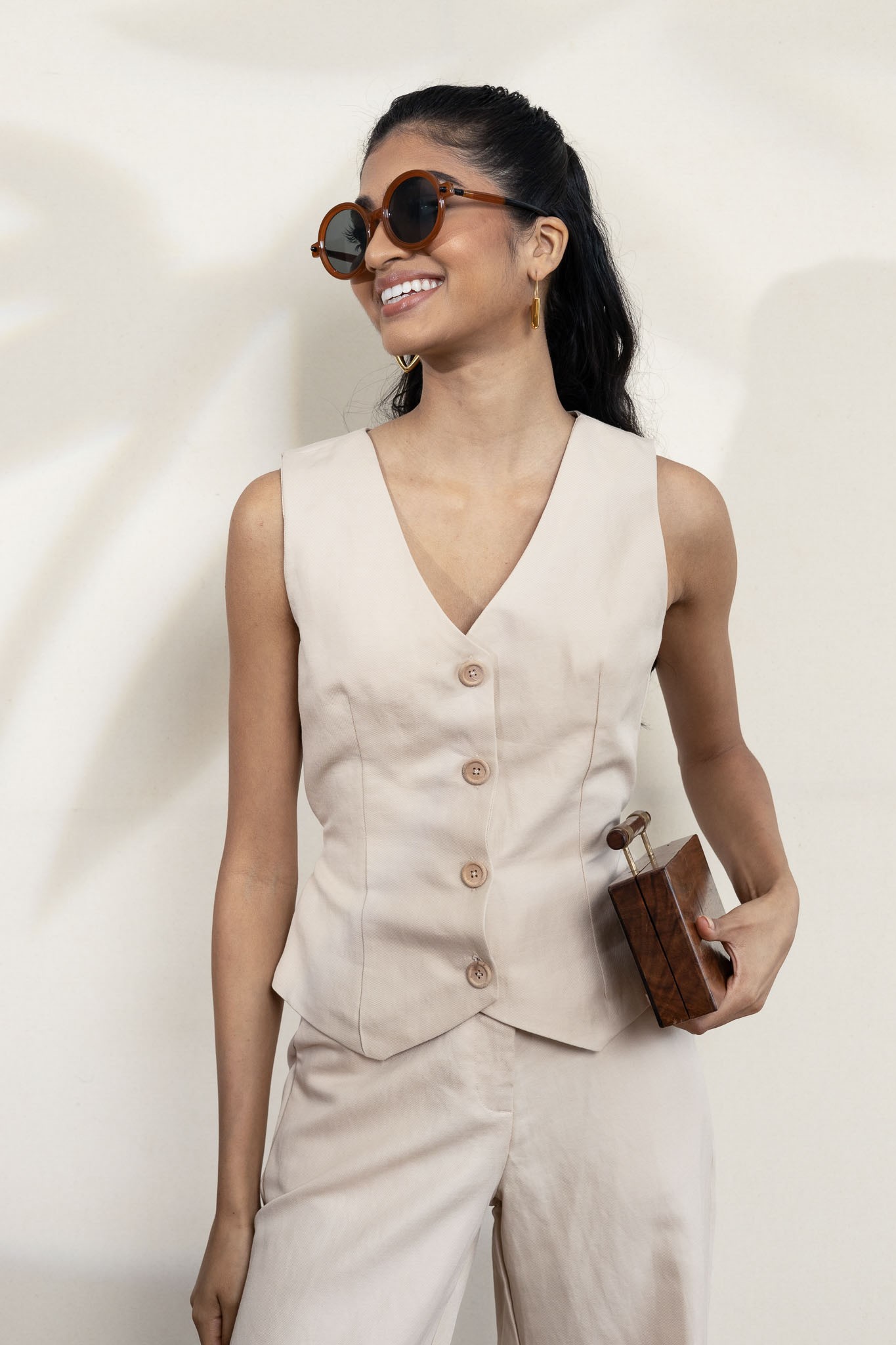 ROWINA VEST CHAMPAGNE