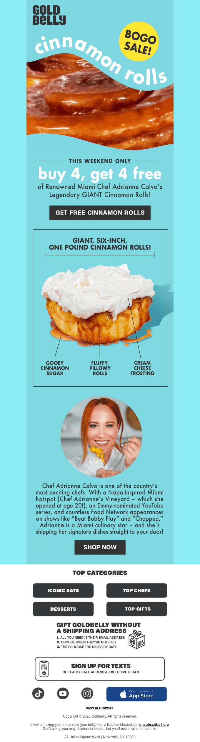 Cinnamon Roll Bogo Sale Buy 4 Get 4 Free