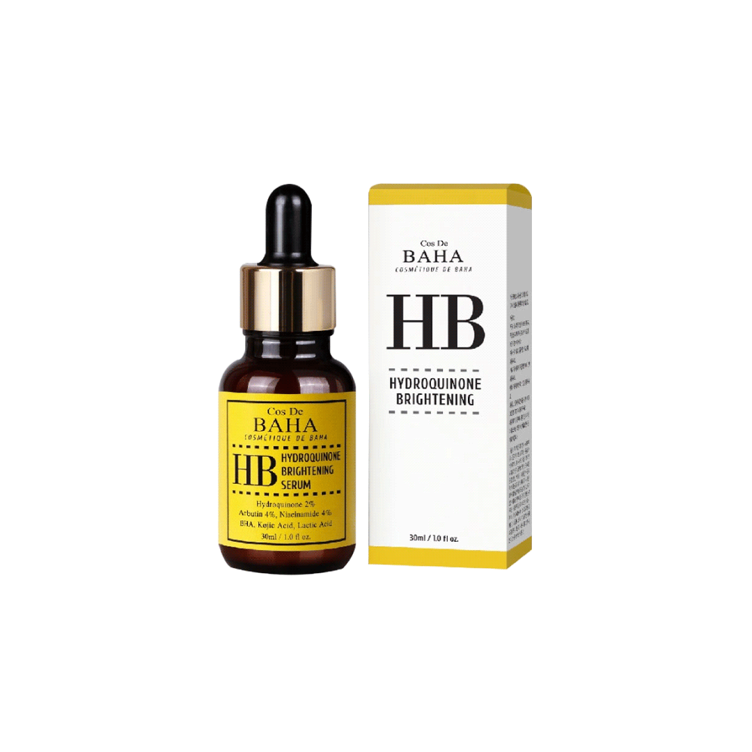 BDyana Cos De BAHA Hydroquinone Brightening Serum (HB) 30 ml | COS DE BAHA Hydroquinone Brightening works for dark spot corrector remover, melasma & hyperpigmentation treatment. It’s a combination of 2% Hydroquinone + Arbutin + Niacinamide 4%. Find authentic Cos De Baha Hydroquinone Brightening serum at reasonable price in Bangladesh from us.

Hydroquinone is a skin-lightening agent. It bleaches the skin, which can be helpful when treating different forms of hyperpigmentation.

Historically, there’s been some back-and-forth on the safety of hydroquinone. In 1982, the U.S. Food and Drug Administration recognized the ingredient as safe and effectiveTrusted Source.
