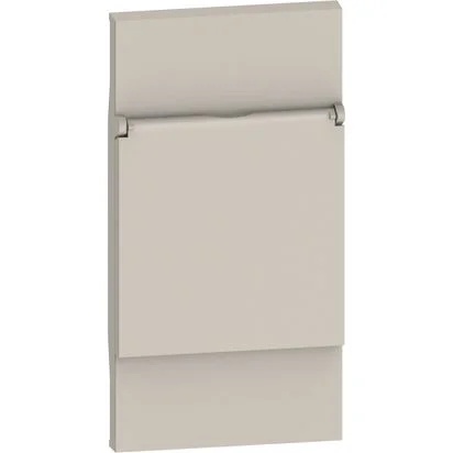 Placa cu capac priza standard german 2M Nisip Living Now KM04P