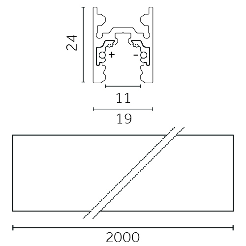 Track Outline 24V - Pendant 2