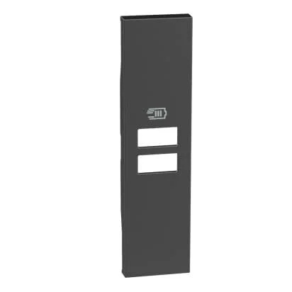 Placa priza incarcator USB dubla 1M neagra Living Now KG13C