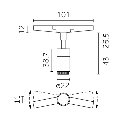 Yori Outline 24V - Zoom Curved Ø22mm hover