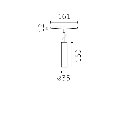 Yori Outline 24V - Pendant 150 Ø35mm hover
