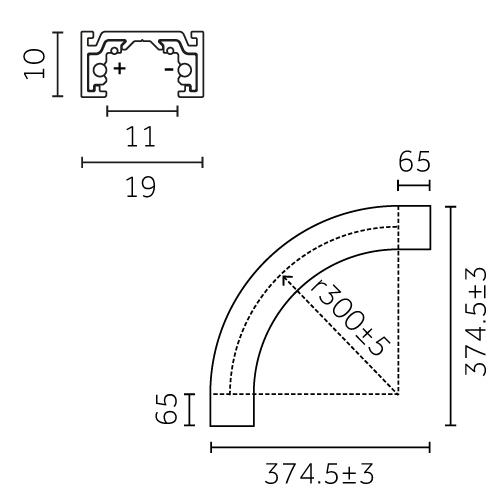 Track Outline 24V - Surface Curved 3