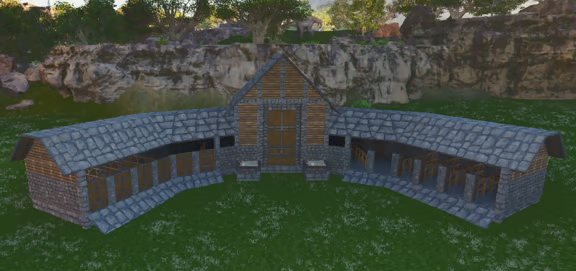 Curved Horse Stables — Vanilla
