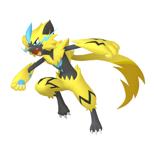 Zeraora - Electric type Pokemon from with stats, moves, and evolution data