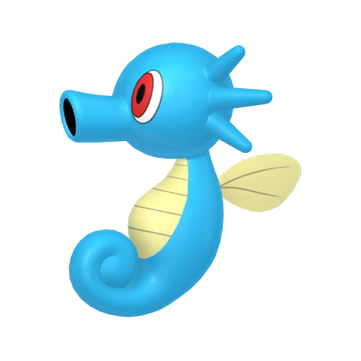 Horsea - Water type Pokemon from Pokemon FireRed and LeafGreen with stats, moves, and evolution data