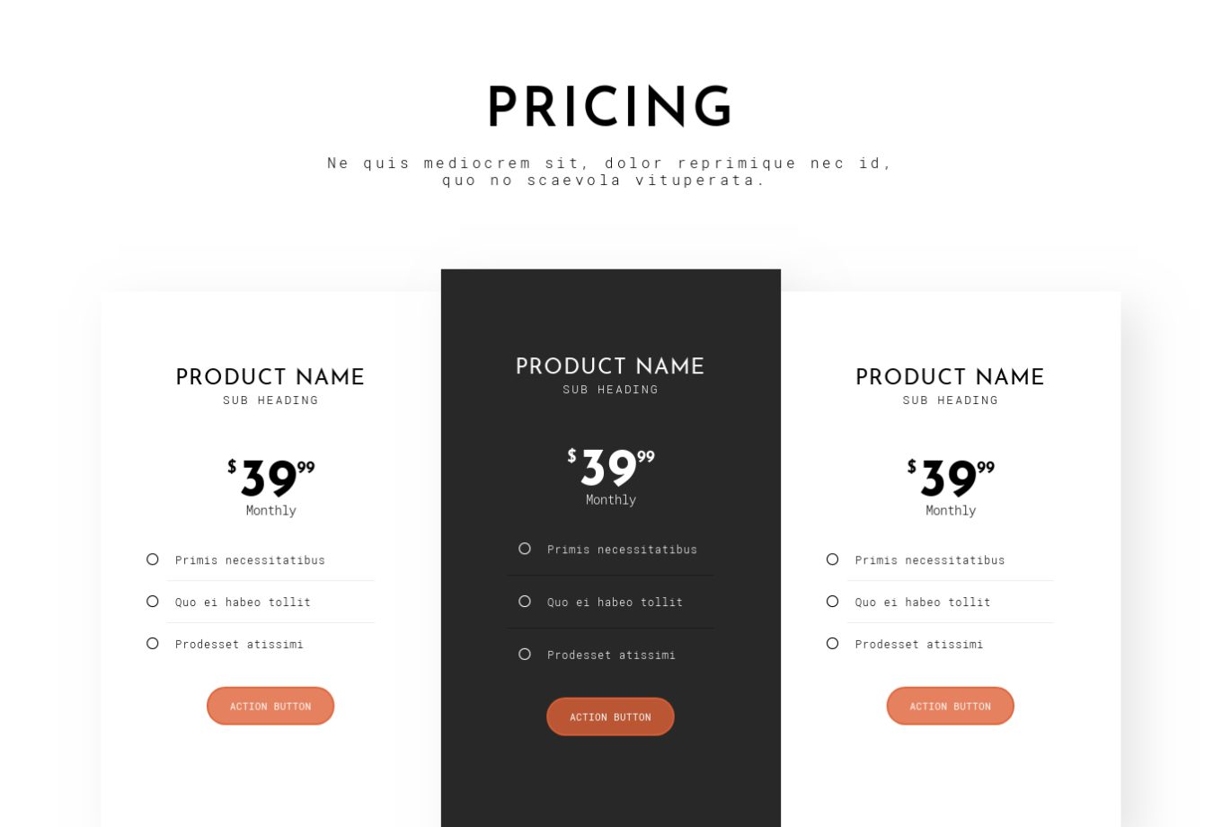 Pricing Table 7