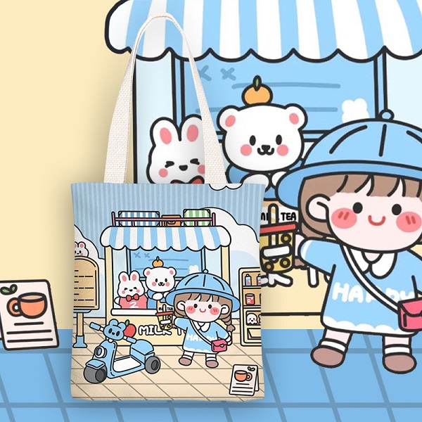 BDyana Ladies Stylish Cartoon Printed Exclusive Bag | Ladies Stylish Cartoon Printed Exclusive Bag