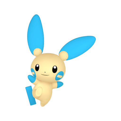 Minun - Electric type Pokemon from Pokemon X and Y with stats, moves, and evolution data