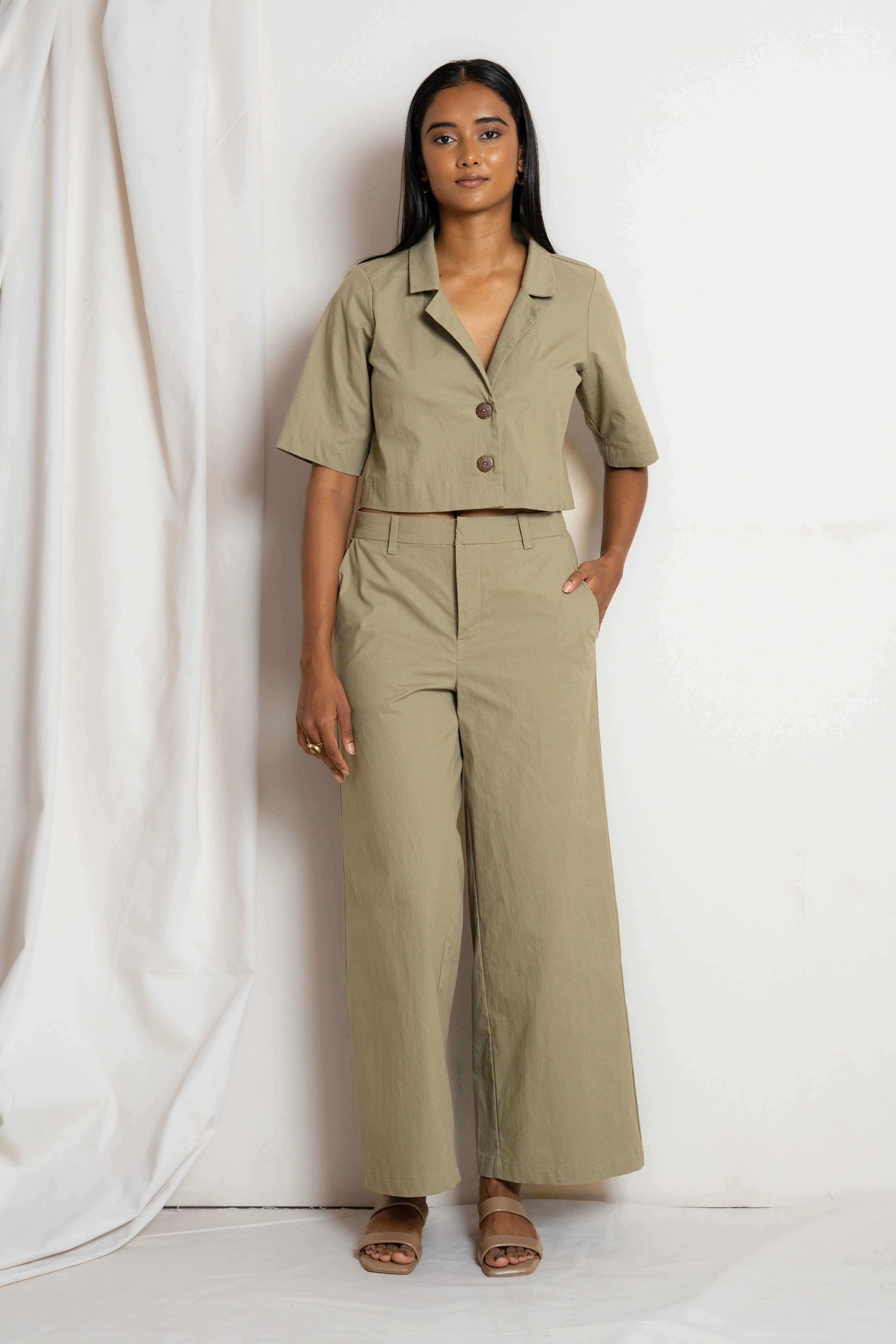 SIARA CROP JACKET SAGE - Alternative