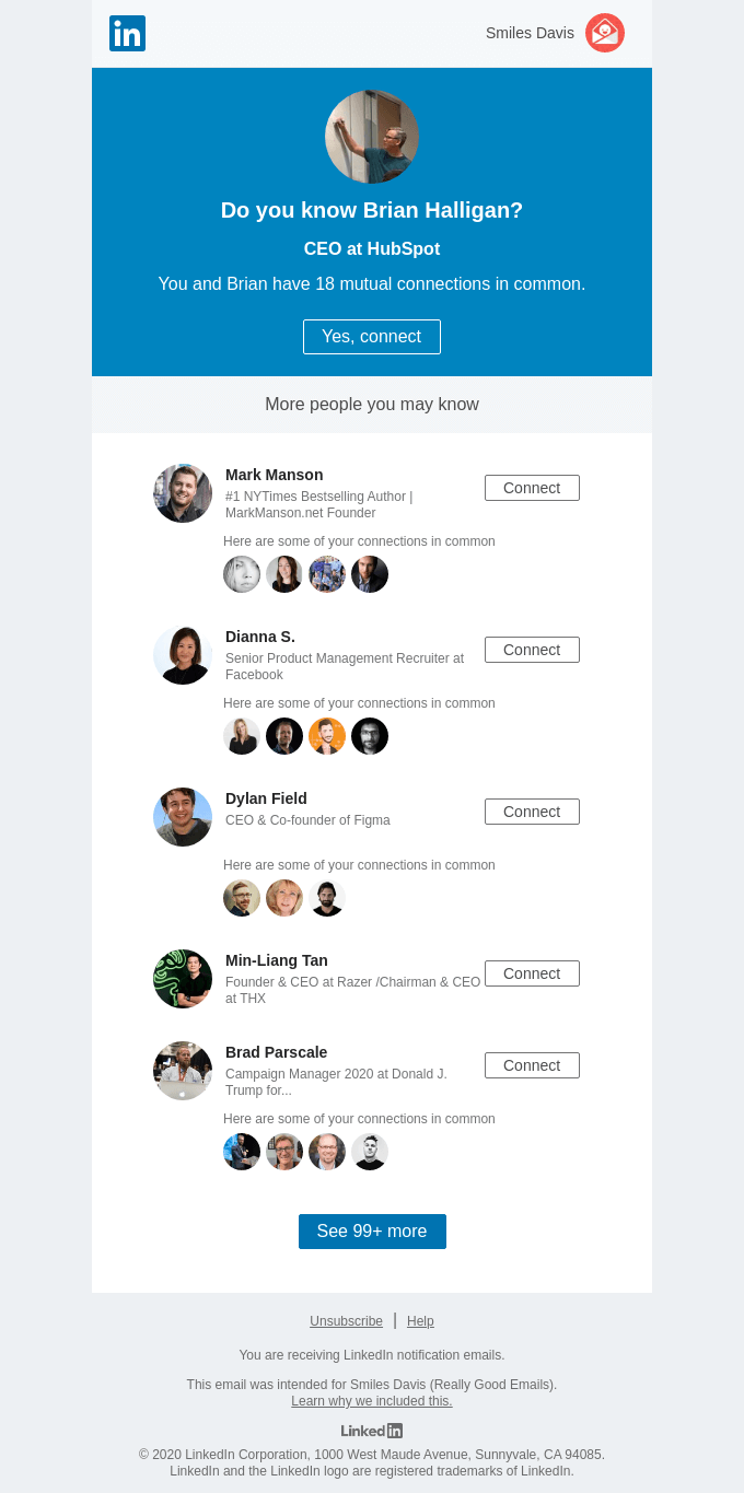 Matthew You Have A New Suggested Connection To Review