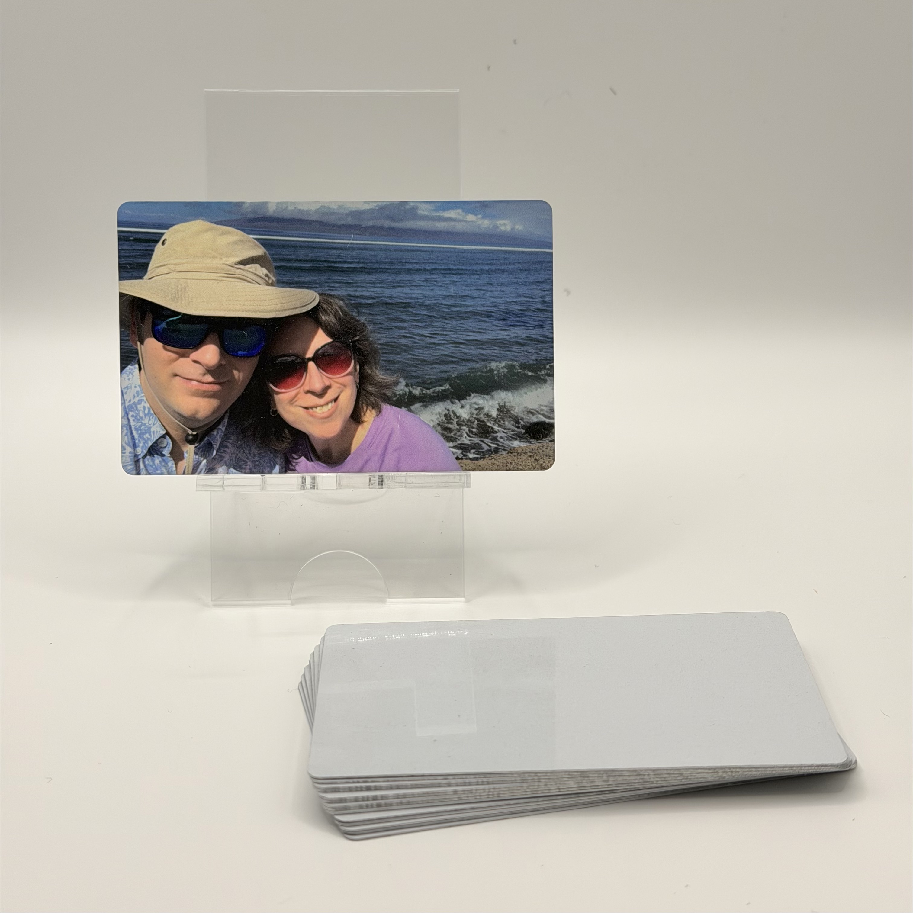 Frosted White Aluminum Business Card Blanks (30-Pack)