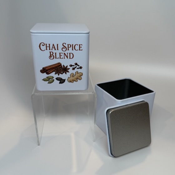 Square White Metal Tins with Airtight Lids (12-Pack, 3oz)