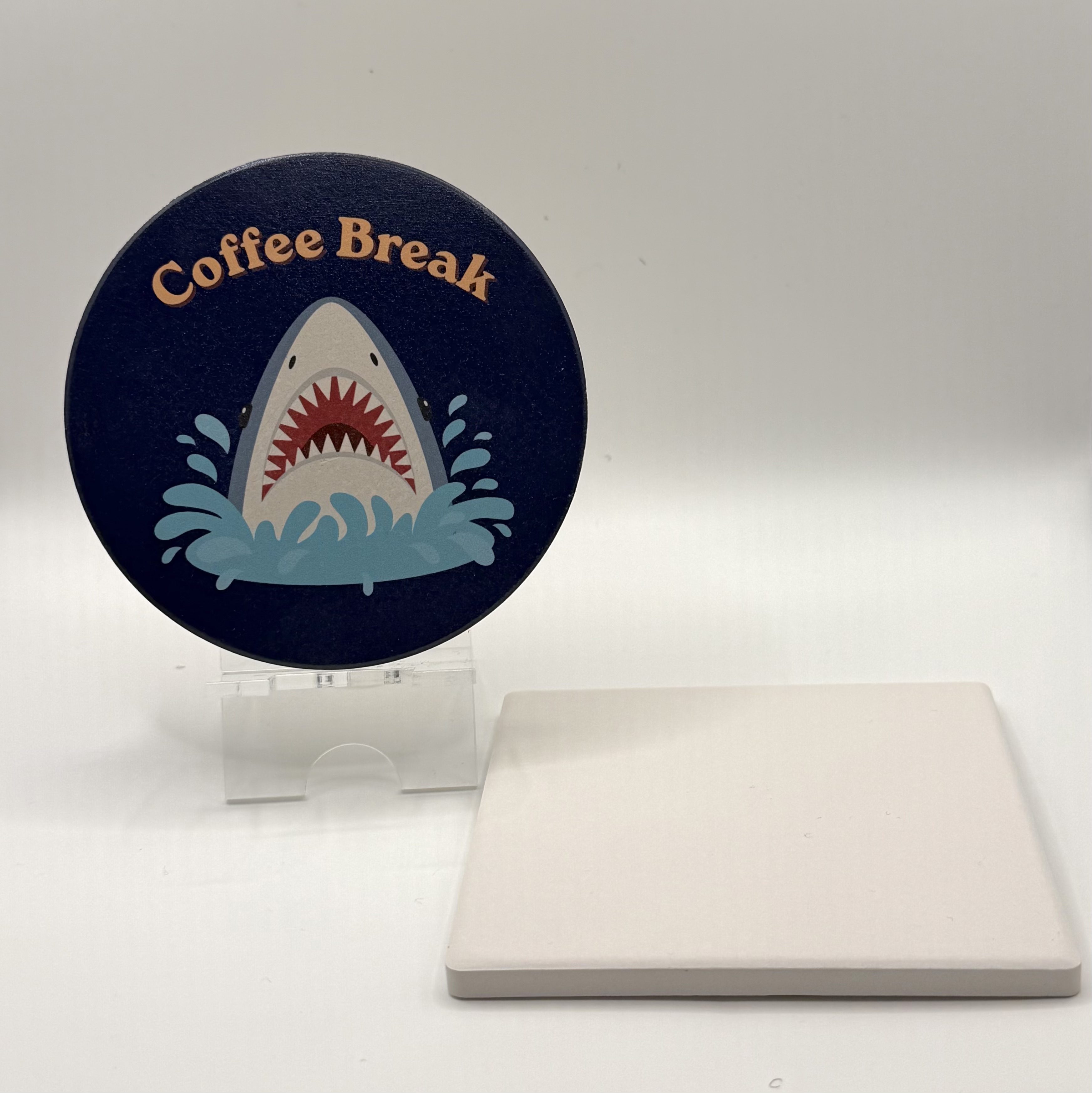 Unglazed Ceramic Coasters with Cork Backing