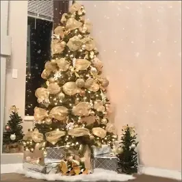 Christmas Ribbon Tree Decoration Mesh Tulle 3