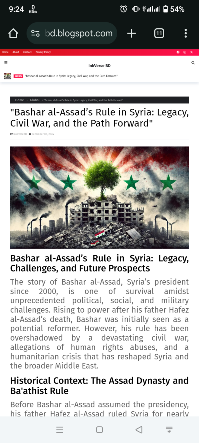 "Bashar al-Assad’s Rule in Syria: Legacy, Civil War, and the Path Forward"