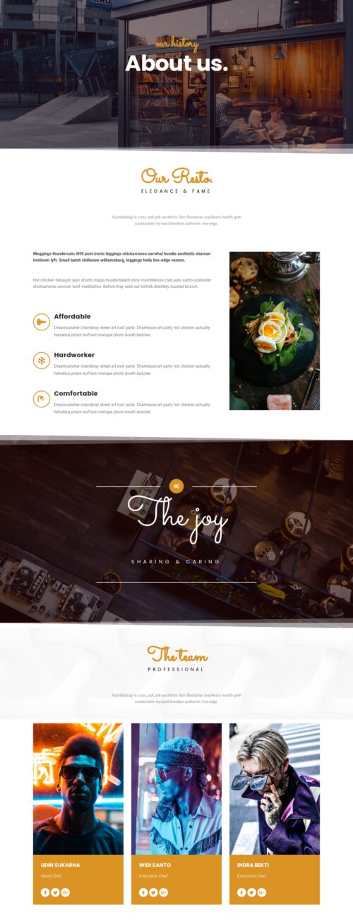 Restaurant & Cafe About Restaurant