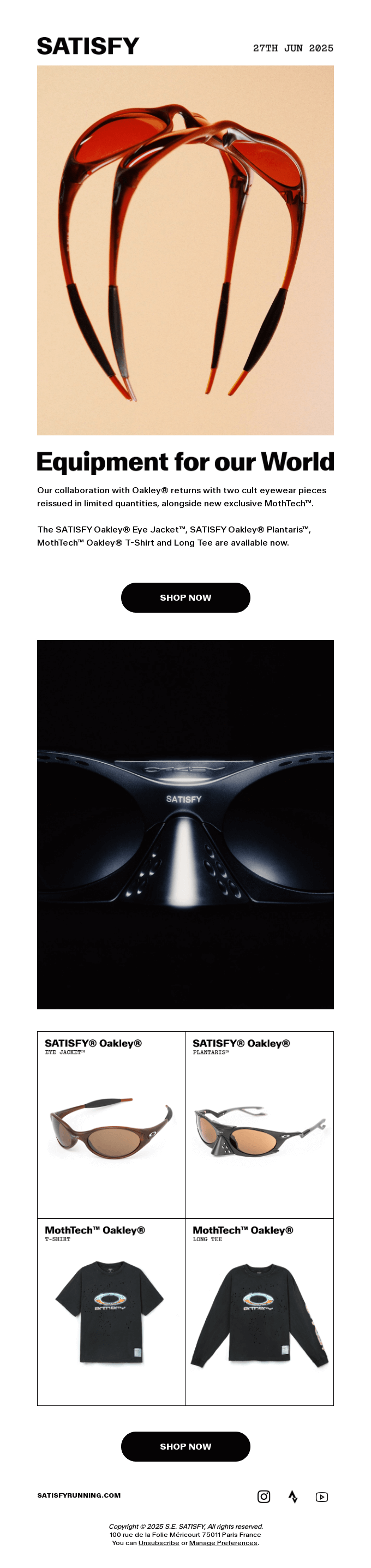 New Drop Satisfy Oakley