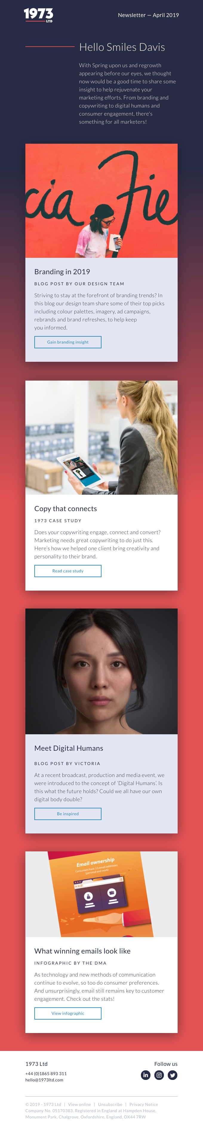 April Newsletter Rejuvenating Your Marketing Efforts