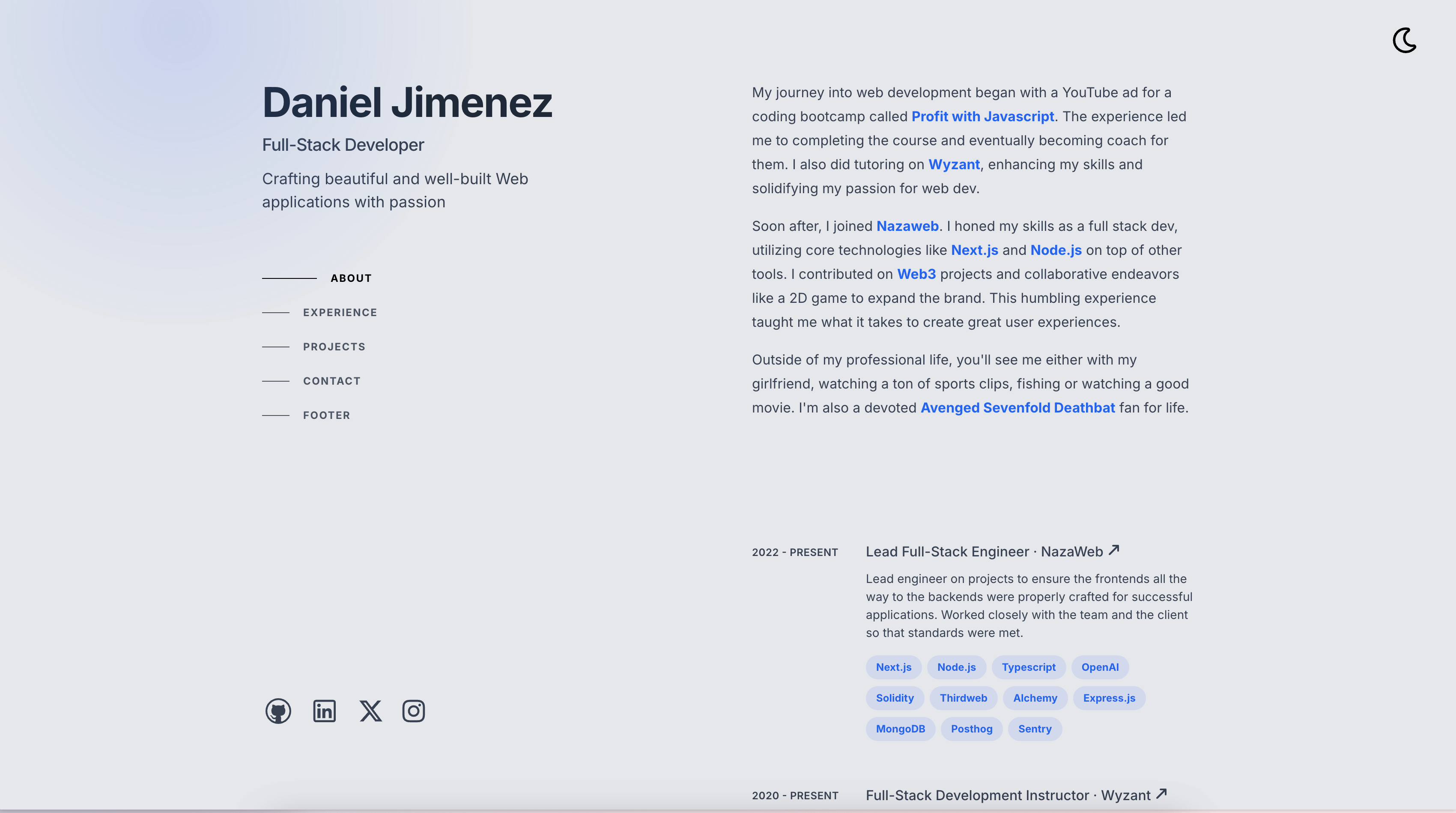Daniel Jimenez | Full Stack Developer