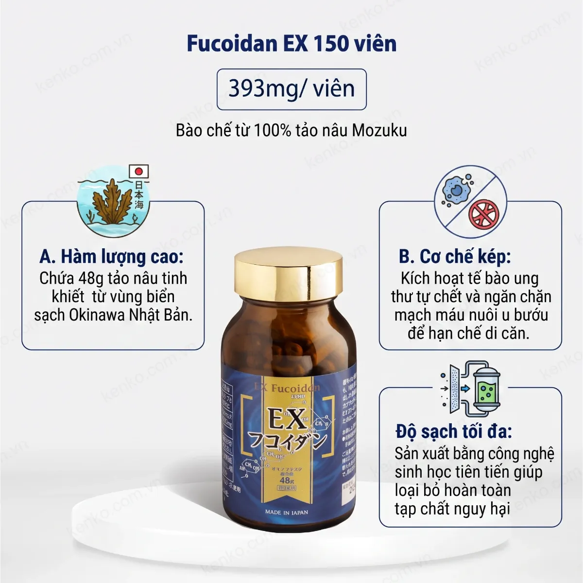 Fucoidan EX 150 viên - Hình ảnh 3