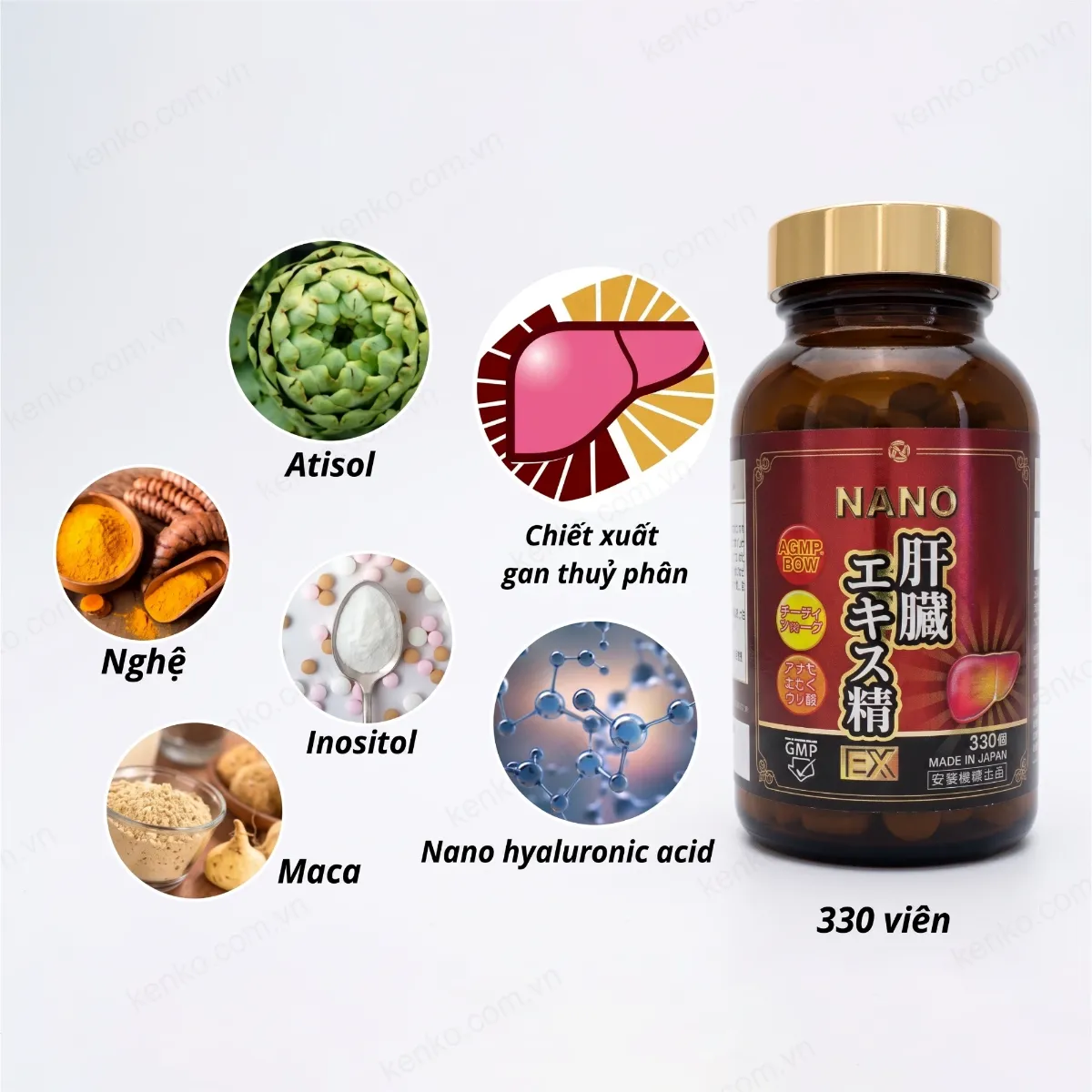 Giải Độc Gan Nano Liver Hydrolyzate EX 330 viên - Hình ảnh 6