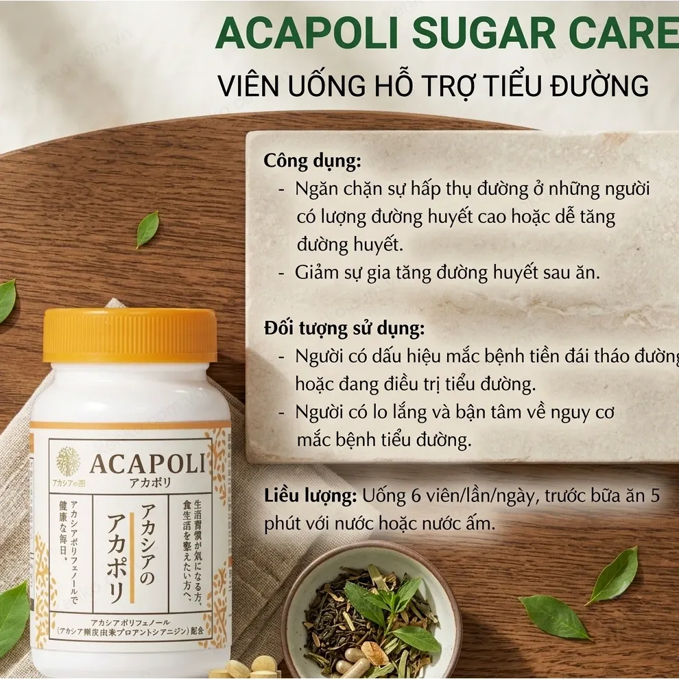 Viên uống kiểm soát lượng đường Acapoli Nhật Bản - Hình ảnh 2