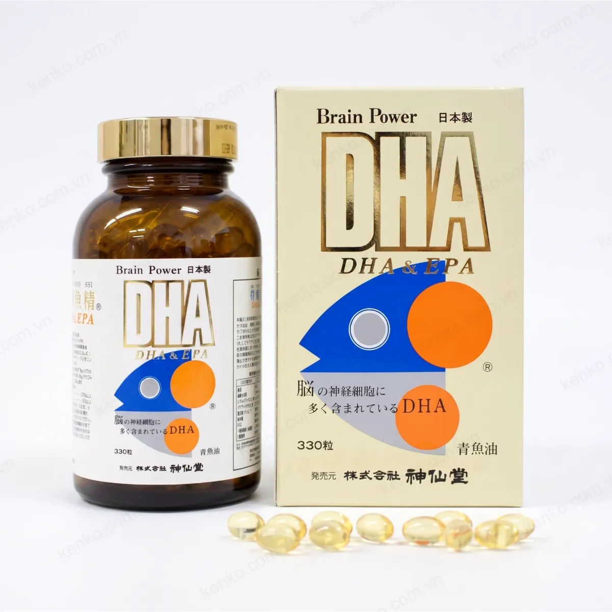 Viên bổ sung DHA cao cấp Brain Power 330 viên Nhật Bản