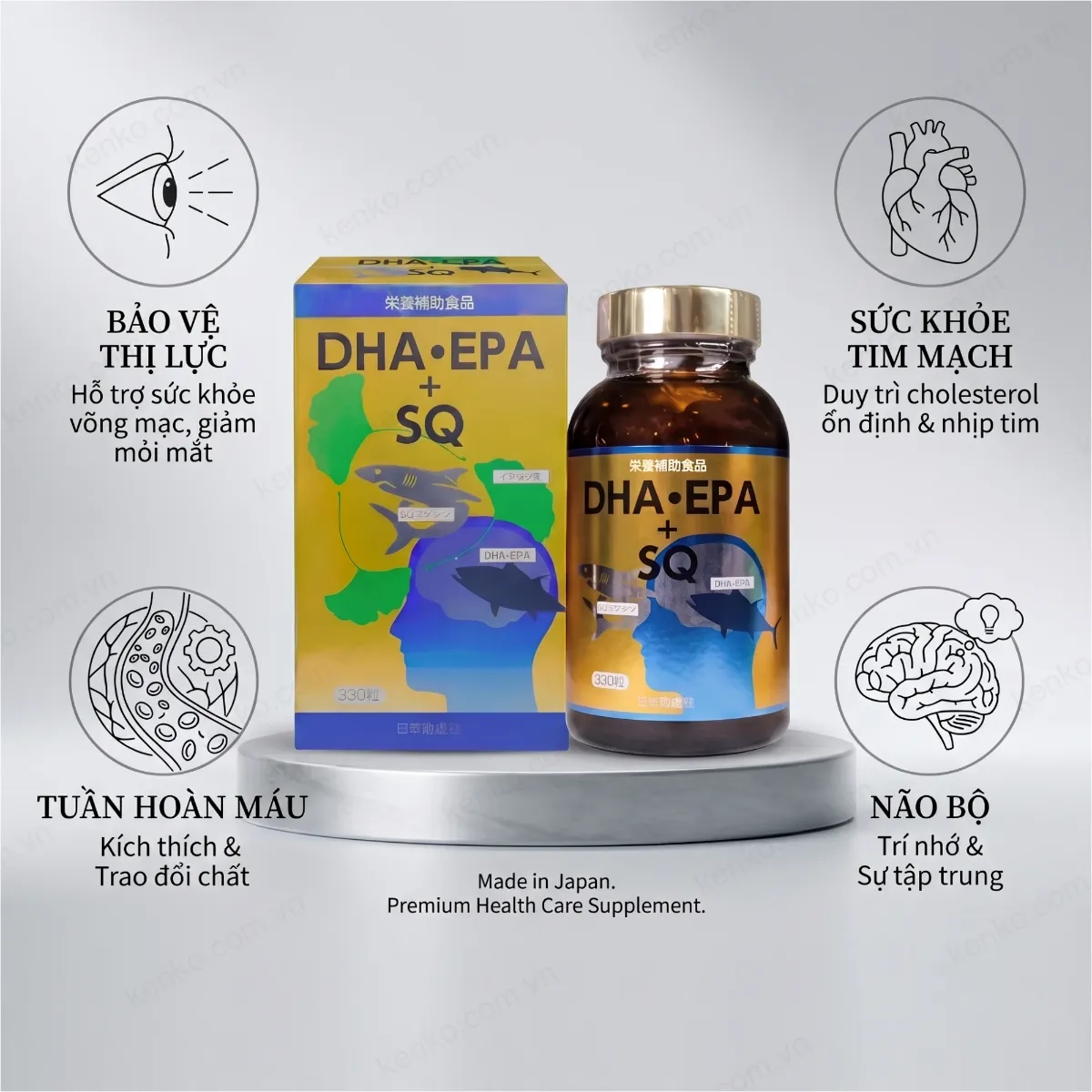 Viên uống dầu cá DHA + EPA(omega 3) + SQ 330 viên - Hình ảnh 5