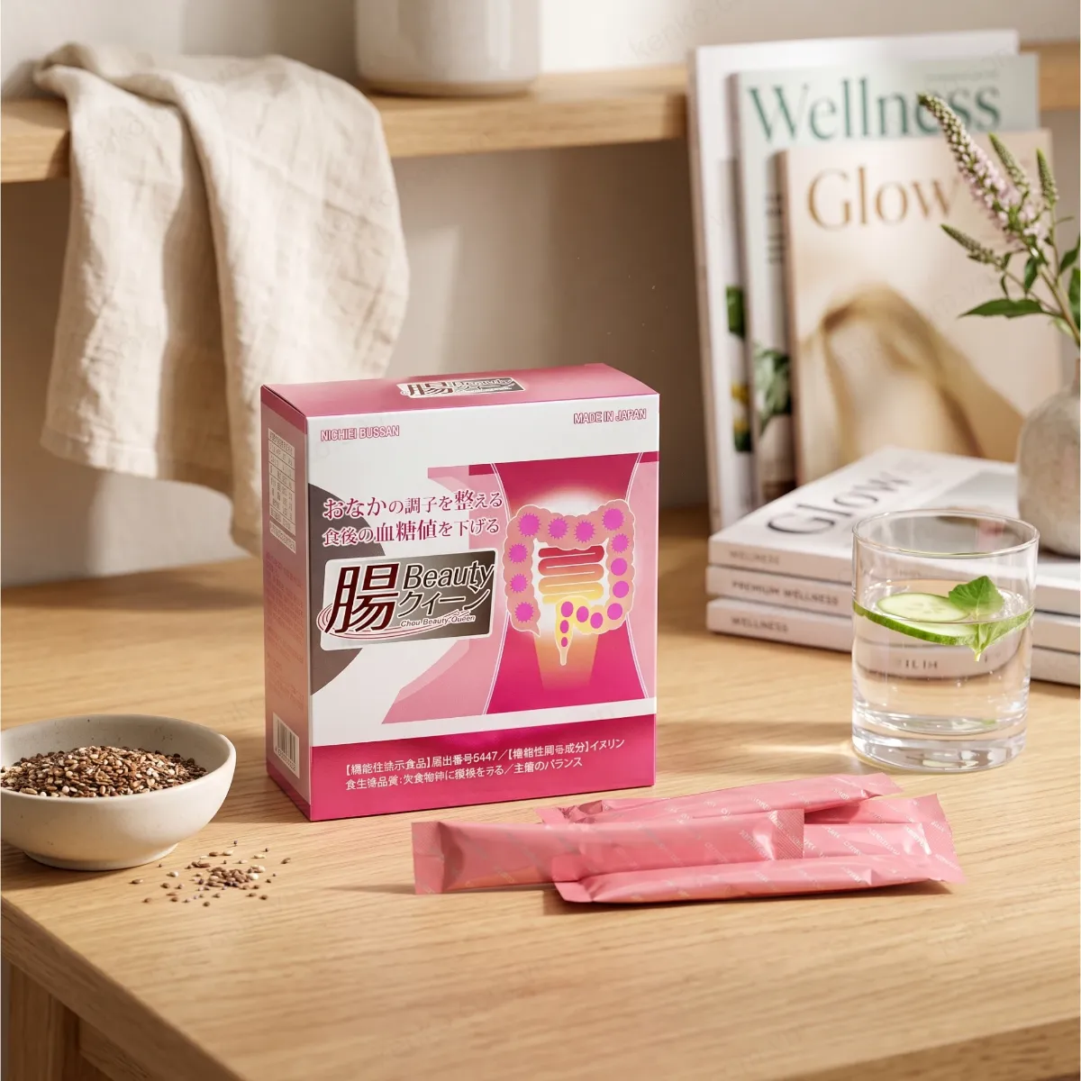 Bột uống men lợi khuẩn Nichiei Bussan Chou Beauty Queen 30 gói - Hình ảnh 3