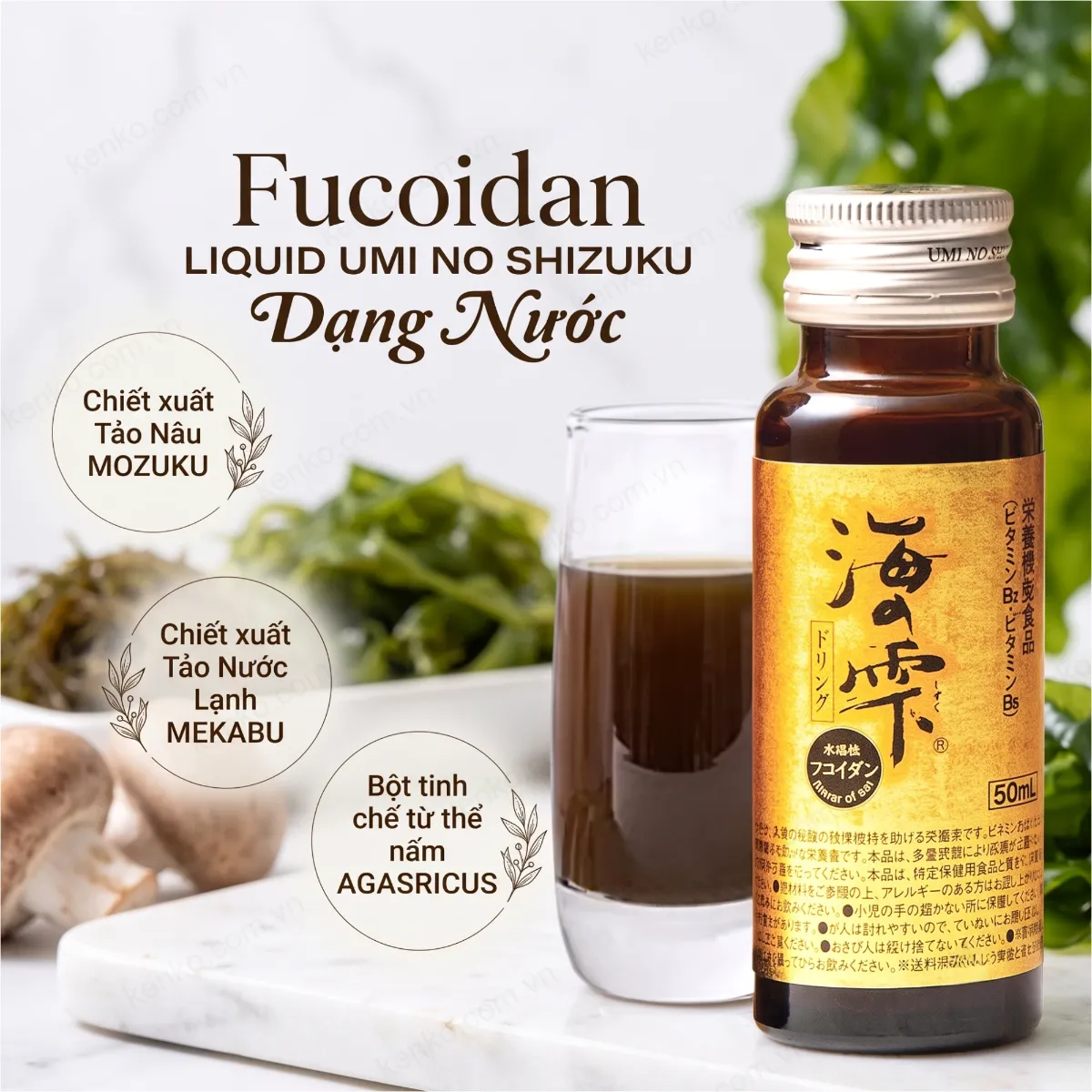 Fucoidan Umi No Shizuku dạng nước (nội địa JAPAN) - Hình ảnh 3
