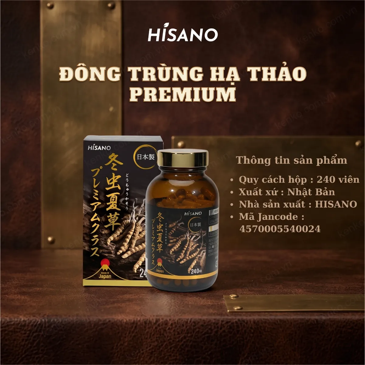 Đông Trùng Hạ Thảo Premium Cao Cấp 240V - HISANO - Hình ảnh 5