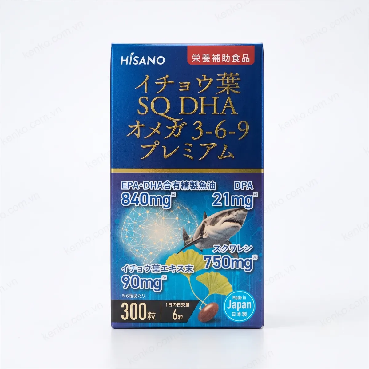 Hisano Ginkgo SQ DHA Omega 3-6-9 Cao Cấp