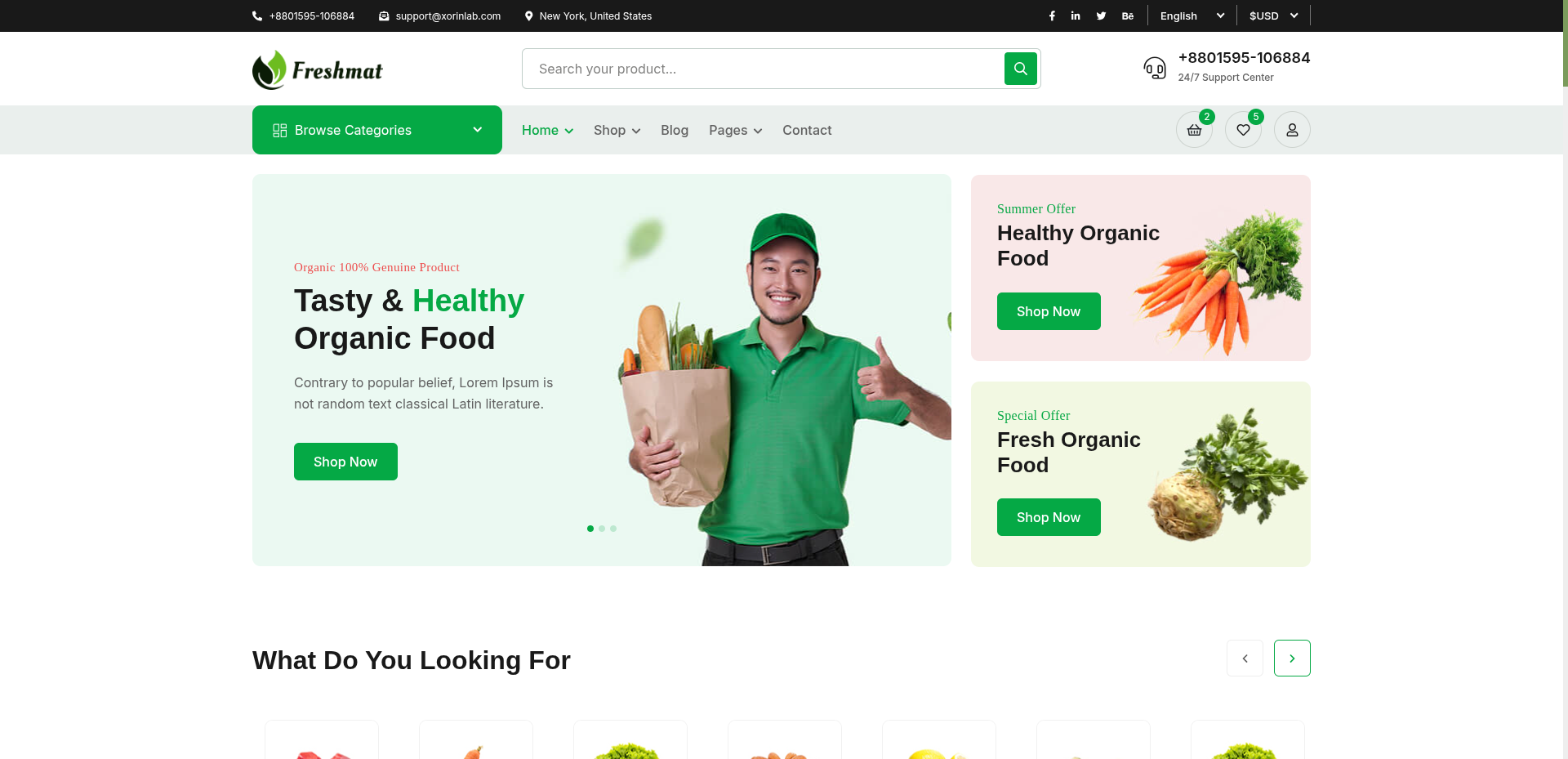 Freshmat - Organic Food Store project screenshot 3