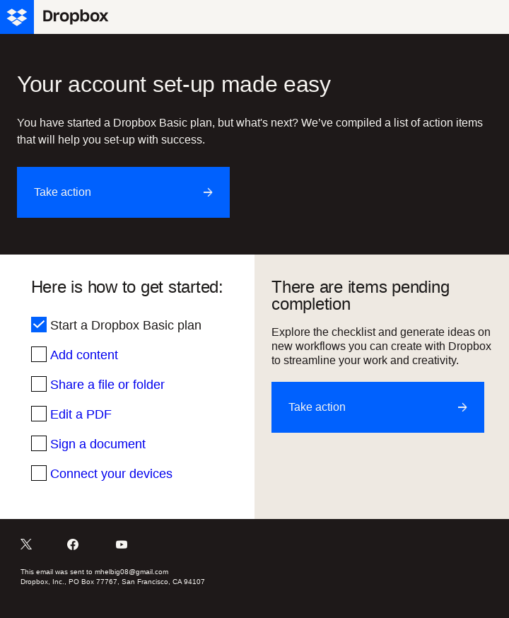 19 You Have Pending Action Items In Dropbox