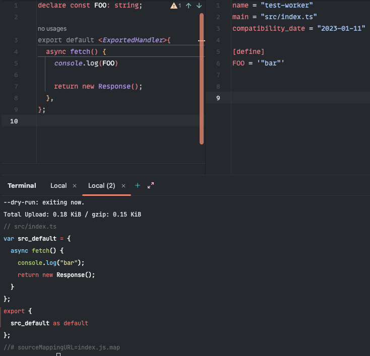 Supported env vars are in packages wrangler src environment variables