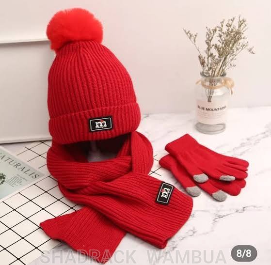 Kids Beanie and Scarf set 3