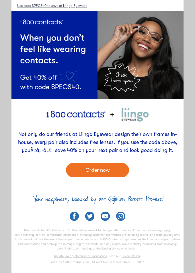 Dont Want Contacts Get 40 Off Glasses