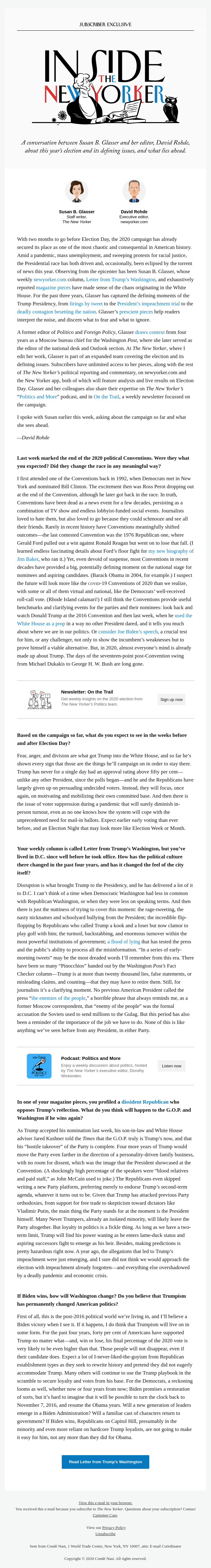 Inside The New Yorker Susan Glasser On The Trump Presidency