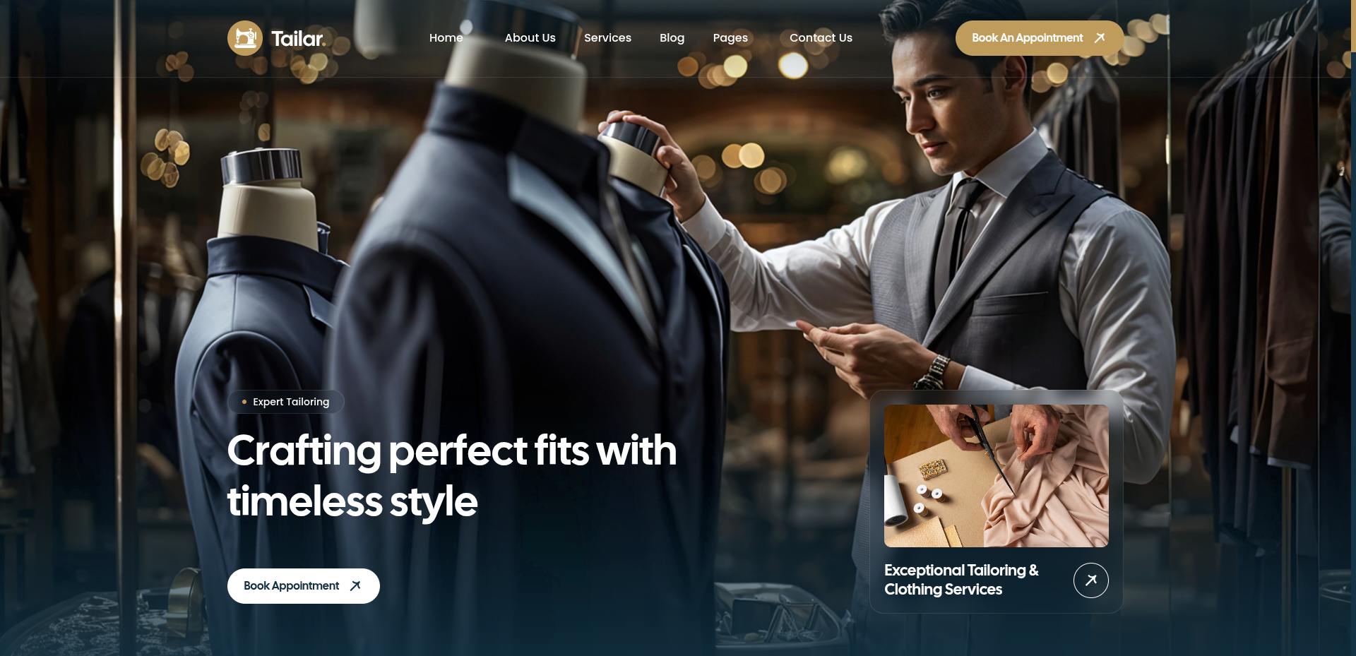 Tailar Tailoring & Clothing Website