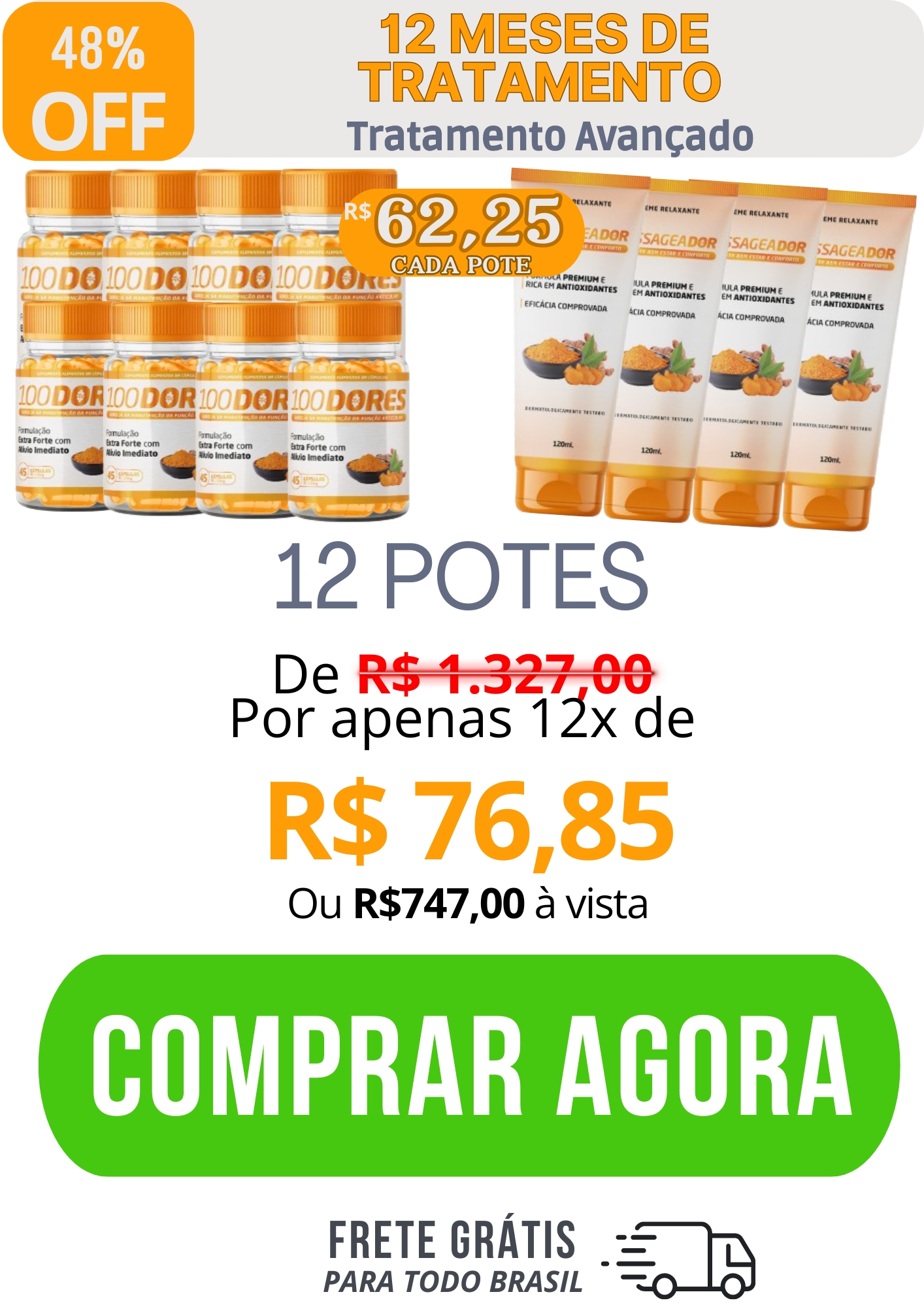 12 POTES De R$2